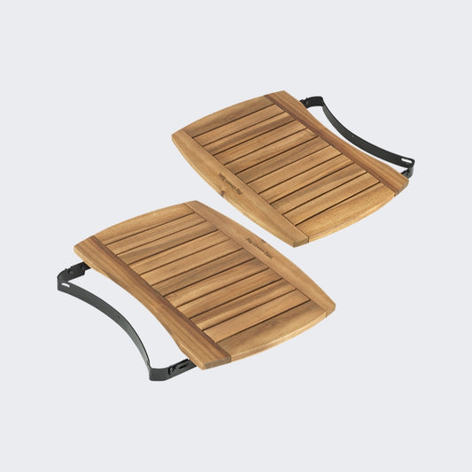 Tablettes latérales en acacia