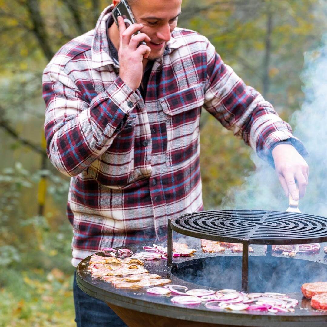 PLANCHA-BRASERO-BARBECUE : MODULEO AVEC RANGE BÛCHE
