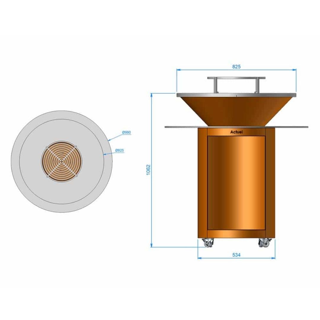 PLANCHA-BRASERO-BARBECUE : RONDO 825mm