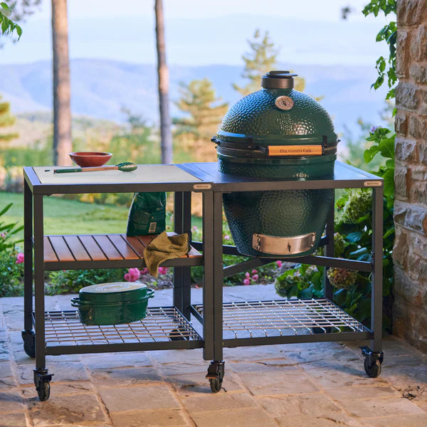 Promotion Edition spéciale ! Big Green Egg Pack LARGE - Table modulaire + Meuble extension