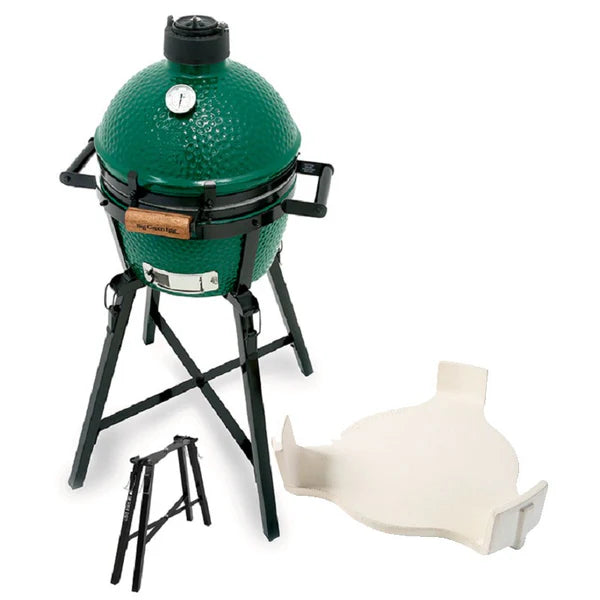 Promotion 2026 ! Big Green Egg MiniMax avec berceau à poignées, convEGGtor et trépied surélévateur