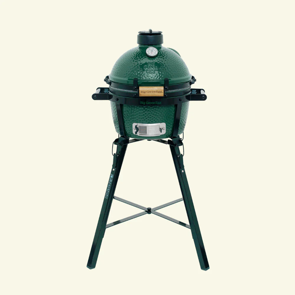 Promotion 2026 ! Big Green Egg MiniMax avec berceau à poignées, convEGGtor et trépied surélévateur
