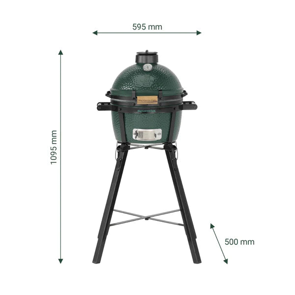 Promotion 2026 ! Big Green Egg MiniMax avec berceau à poignées, convEGGtor et trépied surélévateur